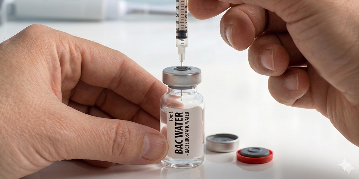 inject air into the BAC water vial